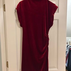 Astr Deep Red Midi Dress